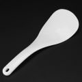 2X Kitchen Dotted White Plastic Flat Rice Scoop Paddle Meal Spoon. 