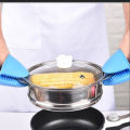 1 pc silicon oven mitts-Thickened Mini Oven Gloves- Glove Pot Holder- Silicone Heat Resistant Pot Holder-Pinch Grip Bowl Clips- Kitchen Gloves Tools-silicon pot holder pair. 