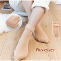 Pack Of 2 Women Winter Warm Velvet Socks - Thicken Thermal Cashmere Snow Seamless Floor Socks For Premium Comfort. 