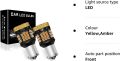 2Pcs BAU15S PY21W Canbus Error Free LED Light Bulbs Amber Yellow 3030 3700LM Ultra-Bright 1156 7507 Anti - Hyper Flash Bulbs for Car Front/Rear Turn Signal Light Replacement. 