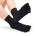 Solid Color Separate Toes Middle Tube Socks/ Casual Versatile Breathable Comfortable Sports Long Sockings. 