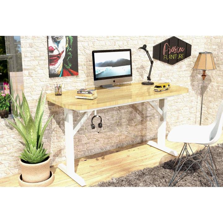 48 Inches Computer Gaming Table Light Sand Brown Color - Office Study PC Play Station PS4 Xbox Gaming Desk