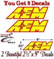 Car & Laptop Sticker - 2 AEM Cold Air Intake System Racing Vinyl Graphics Vehicle Decals JDM NRG Car Stickers 2.5"X9". 
