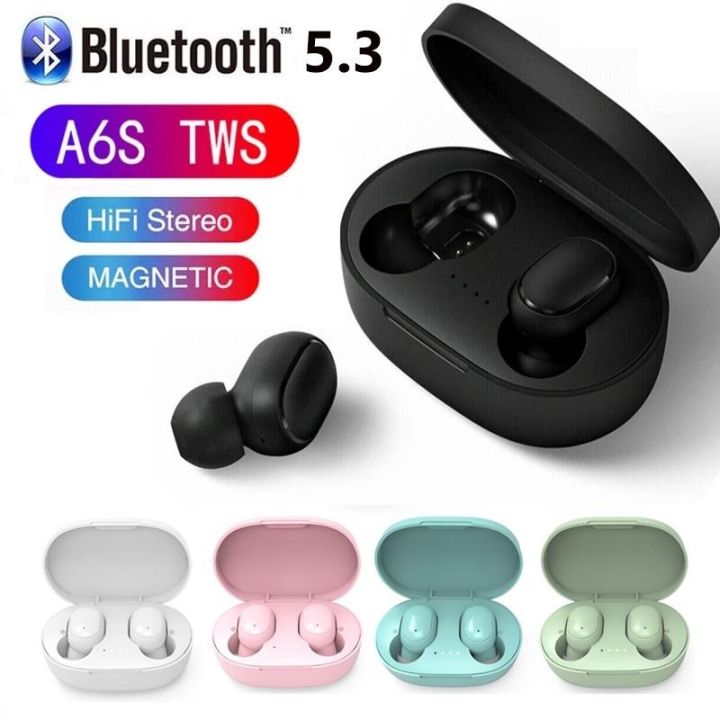 New Original A6S TWS Headset Wireless Earphones Bluetooth Headphones Sport Stereo Fone Bluetooth Earbuds for Xiaomi Huawei iPhone