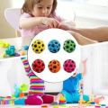 Rubber Moon Ball Bouncy Coral Kickball Light Weight High Jump bounc Anti Stress Moon Crater Ball (Multicolor). 