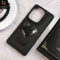 Xiaomi_ Redmi Note 13 Pro 4G Cover - Black - New Trendy 3D Love Heart (Moving Shiny Stars Glitter) & Bow Candy Color Soft Silicon Case. 