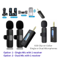 K35 Wireless Single & Dual Microphone for Mobile Phones & Cameras – K35 Mic High-Quality Noise Reduction, 20m Range. 