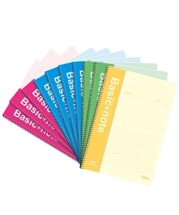 Basic+Note%20Spiral%20Note%20Book%20Narrow%20Line%20-%208mm%20X%2030%20Lines%20-%2060%20Sheets%20-%20A4%20Size%20-%20Yellow%20-%20Image%205
