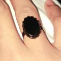 Black stone Black Ring For Men and Boys. 
