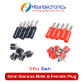 4mm Banana Plug Connector Male Lantern Type Solderless Screw Connector Power Supply Wire Cable Connector. 