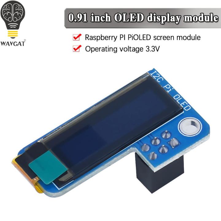 0.91inch%20OLED%20128x32%20I2C%20IIC%20SSD1306%20Blue%20OLED%20Display%20Module%20for%20RPI%20Raspberry%20Pi%201,%20B+,%20Pi%202,%20Pi%203%20and%20Pi%20Zero%20-%20Image%202