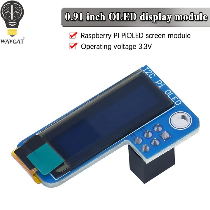 0.91inch%20OLED%20128x32%20I2C%20IIC%20SSD1306%20Blue%20OLED%20Display%20Module%20for%20RPI%20Raspberry%20Pi%201,%20B+,%20Pi%202,%20Pi%203%20and%20Pi%20Zero%20-%20Image%202
