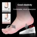 2PCS Invisible Height Increase Insoles Silicone Gel Heel Lifting Inserts Transparent Foot Care Protector Elastic Shoe Insert 3CM. 