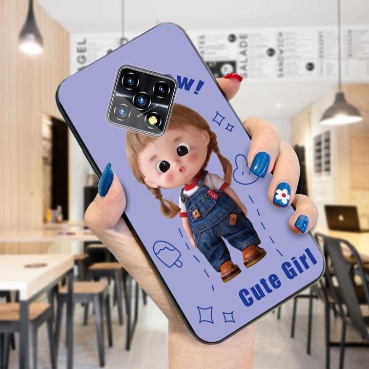 UCUC for Infinix Zero 8 Case Naughty Funny Girl Cover Shockproof Soft Silicone Ultra Thin TPU Phone Case