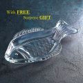 Fish Shaped Glass Serving Dish/ Food Tray/ Food Platter. 