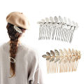 【ThinkWay】crown for sagala big crown for pageant headband baroque wedding head dress for bride Alloy Wedding Bride Headband Hairpins Hair Comb Hair Clips Hair Comb Disk Hair Wedding tiara Leaves Crown Bride Crown Leaf Tiara. 