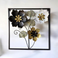 Wall Sculptures Modern Metal Square Wall Decor with Frame Home Office Hanging Ornaments. 