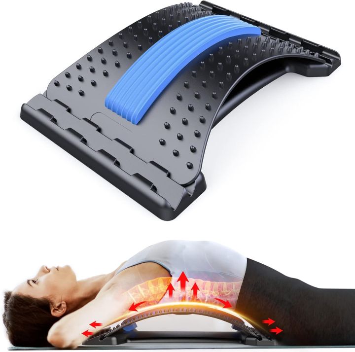 "Back Bliss Pro - Multi-Level Lumbar Support Stretcher & Massager for Instant Spinal, Lower & Upper Back Pain Relief" - Aftab Karachi