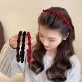 Enacolor Korea Fashion Red Fish Braided Hair Band Female Ins Student Birthday Gift for gf. 