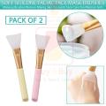 Pack of 2 Silicone Mask Brush Facial Spatula Mask Brush beauty cosmetic makeup tools brush silicone soft mask brush. 