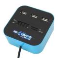 Smart Mini USB HUB All in 1 Combo 3 Ports USB 2.0 Splitter Adapter TF SD SDHC M2 MS MMC Slot Card Reader for PC Laptop Desktop. 