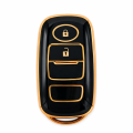 Toyota Raize 2 Button TPU Key Cover -Black/Gold-. 