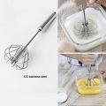 Stainless Steel Rotary Hand Mixer, Egg Cream Mixer, Sauce Shaker, Cake Mixer, Kitchen Tools, 1Pc. 