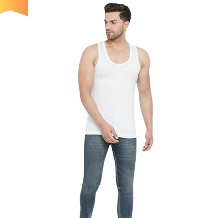 PACK OF 1 3 AND 6 HIGH QUALITY WHITE VEST FOR MEN IMPORTED COTTON VEST BUNYAN SLEEVELESS UNDER SHIRT FOR SUMMER AND WINTERS