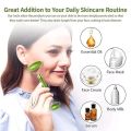 Jade & Derma Roller Gua Sha Board Massager 3 In 1 Facial Tool Set - Jade Roller and Gua Sha Set Original - jade face roller - Derma Roller for Skin - Derma Roller for Hair Growth. 