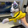 Kung Fu Animal Toy Husky Gloves Dog Interactive Hand Boxing Puppet Finger Battle Sound Plush Toy Doll Birthday Gift. 