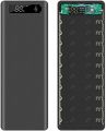 Power Bank Case for 18650 Rechargeable Batteries Dual Output and Input with Type-C Support, 8 or 10 Cell Capacity (Batteries Not Included). 