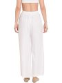 White Pure & Soft Viscos Rayon Palazzo Trousers for Women Relaxed Bottom Adult Palazzo Pants Viscose Palazzo Pants Regular Fit Flared Palazoo Pants Daily Use Stylish Plain Plazoo Trendz Cotton Viscose Loose Fit Flared Wide Leg Palazzo Plazoo - (Free Size). 