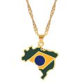 New Country Map Flag Necklace Africa Guinea Congo Chain Necklaces Jewelry Friends S. 