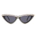 Vintage Luxury Crystal Diamond Sunglasses Women Brand Designer Black Pink Frame Cat Eye Sun Glasses Bling Bling Eyewear. 