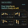 4 in 1 65W Fast Charging USB To Type C PD Cable Fast Charger For iPhone 15 14 13 Pro Max Xiaomi Samsung Huawei PD Mobile Phone Cable. 
