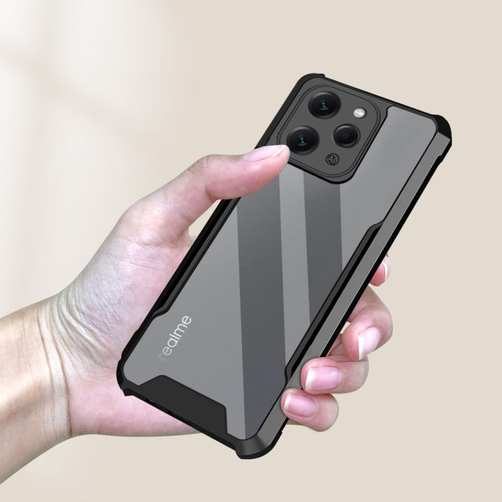 For Xiaomi Redmi 12 4G Case Transparent Acrylic Hard PC Back Cover For Mi Redmo 12 6.79 inch Full Package Scratch Resistant Hard Case Phone Back Cover