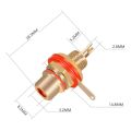 NAMUNY 10Pcs/Lot RCA Connector Gold Plated Female Jack Socket Solder Wire Connector RCA Panel Mount Chassis. 