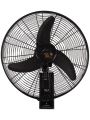 Pak Fans Wall Mounted Bracket Fan - Deluxe Industrial Model 18" - Copper Winding - Black Color. 