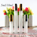 20pcs/lot 5ml/10ml Frosted Thin Glass Spray Bottle Refillable Perfume Atomizer Mini Sample Bottles Perfume Glass Vials. 