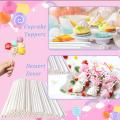 Lollipop Sticks 4 inches For Chocolate Sugar Candy Lolly Pop sticks Cake Pop Sticks 50 sticks pack. 