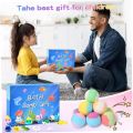 12 Pcs Luxury Aromatherapy Bath Bomb Gift Set for Kids & Moms | Handmade Fizzy Bubble Balls with Essential Oils & Surprise Animal Toys. 