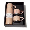 BT53 Stainless Steel 500 ML Vacuum Flask/ Bottle/ Thermos for Hot and Cold Drinks with Three Cups (Pink). 