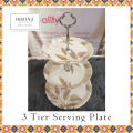 Three Tier Serving Platter (Round) - Best Serve ware - Heritage, Serving essential, Aesthetic designs. 
