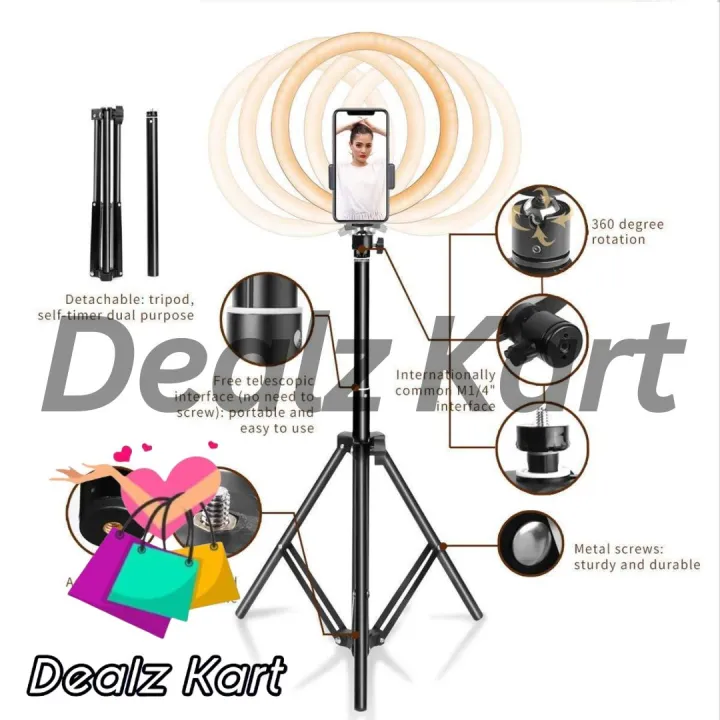 Pack%20of%204%20-%207%20Feet%20Tripod%20Stand,%2026cm%20Ring%20Light,%20Collar%20Boya%20Mic,%20Tripod%20Holder%20Elegant%20Home%20-%20Image%206