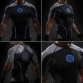 【BestGO】Mens Compression Shirts Iron Man Printed Quick Dry T-shirts Fitness Training Tight Sport Running Athletic Tops. 