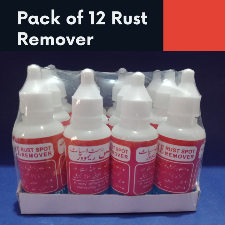 Ultimate Rust & Zinc Remover – Powerful 12-Pack for Heavy-Duty Cleaning | Rust(Zinc) Stain Remover | Removes Zinc Stains from Clothes | Give Your Clothes a New Life