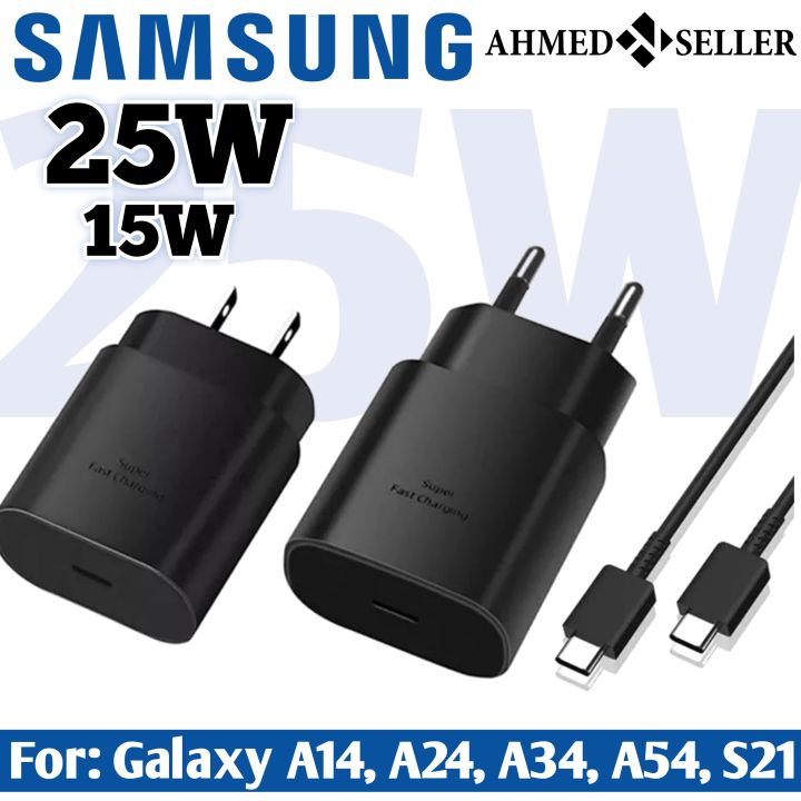 Fast Charger Samsung Type C for Samsung Galaxy A14 5G A13 5G A03S A53 A23 A54 A34 A24 A33/S23 S22 Ultra/S21 FE/S20/A04S/Z Flip 4 3/Z Fold4,Pixel 7,USB C Wall Charger Charging Black  USB C to C Cable