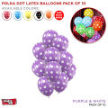10 Pcs Polka Dot Latex 12 inch Round Balloons Multi Colors Helium Ballons For Birthday Party, Weddings, Anniversary, Bridal Shower, Baby Shower, Graduation Parties, Independence Celebrations, Farewell, Party Decor Available in Pack 10 Pcs. 