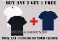 Tshirts Buy two Get One Free Plain Bundle. 