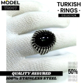 Turkish Stylish Stone Ring Turkish Design Rings For Men and Boys Fashion Stylish New Design Rings Stainless Steel TR007. 